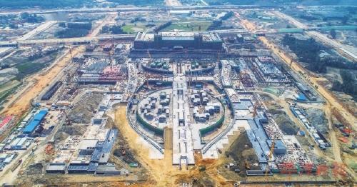 平潭高铁中心站综合交通枢纽市政公用工程施工加速度